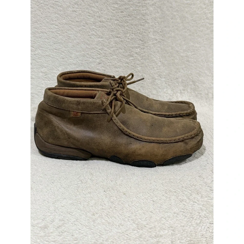 Twisted X The Original Leather Chukka Driving Moc Mens Size 10.5 M Brown MDM0003